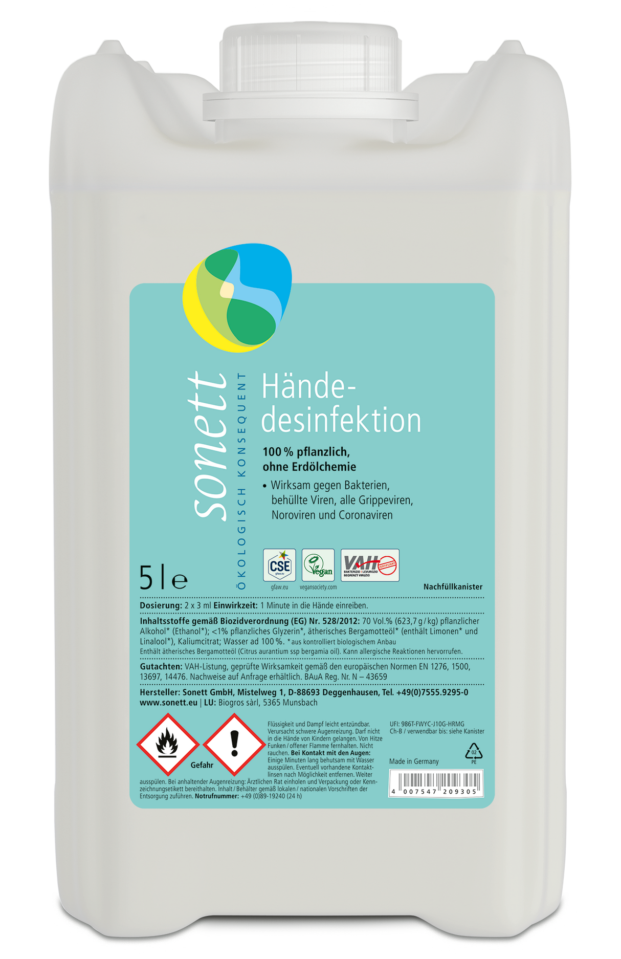 sonett Hände-Desinfektion