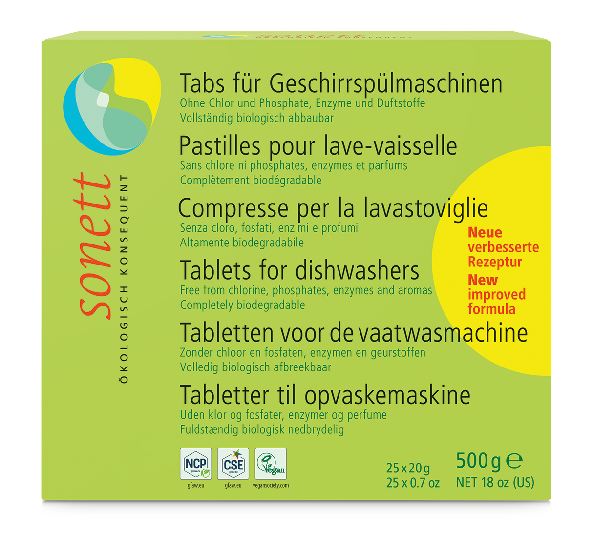 sonett Tabs für Geschirr-Spülmaschine