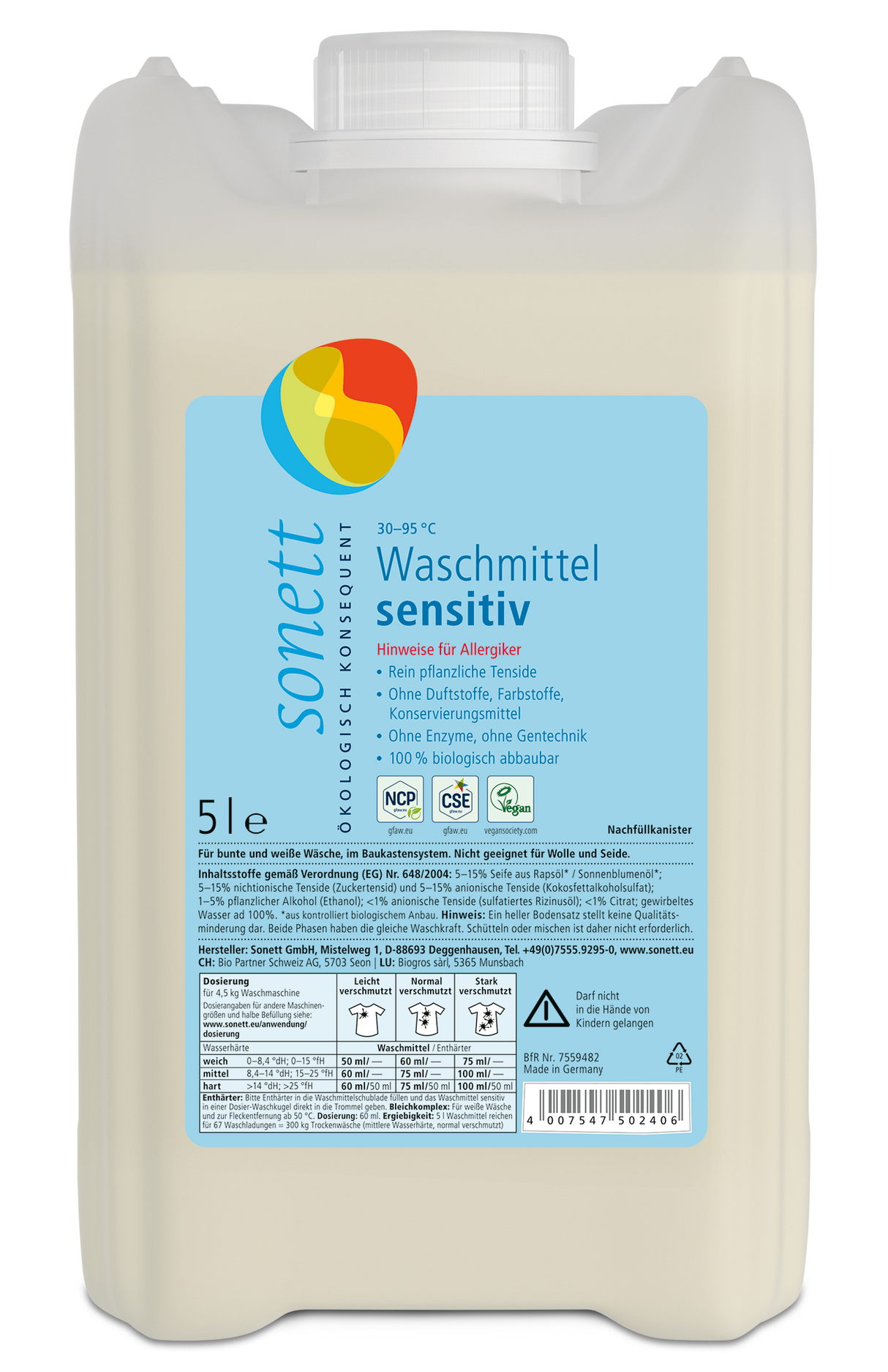 sonett Waschmittel sensitiv