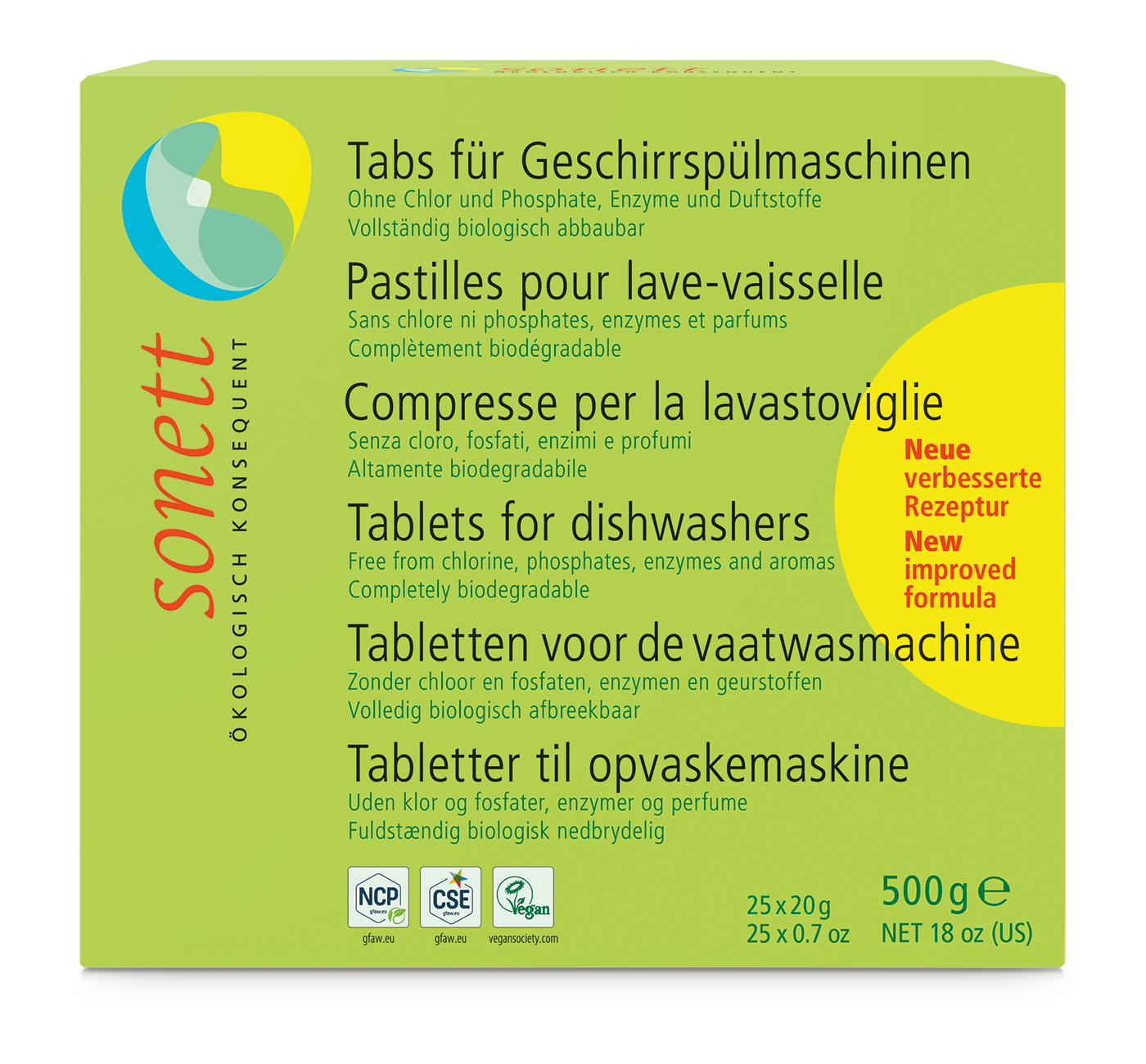 sonett Tabs für Geschirr-Spülmaschine