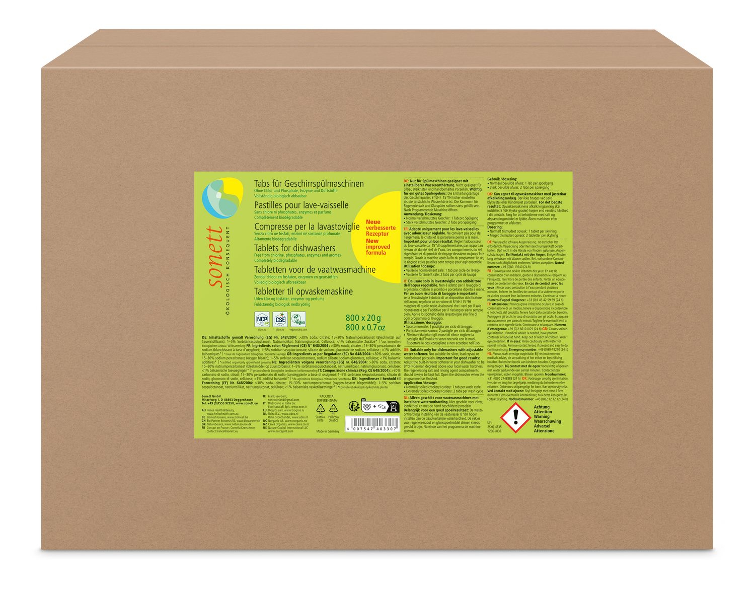 sonett Tabs für Geschirr-Spülmaschine